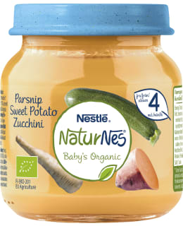 Nestlé NaturNes 125g Luomu bataattia, palsternakkaa ja kesäkurpitsaa lastenateria 4kk Main Image