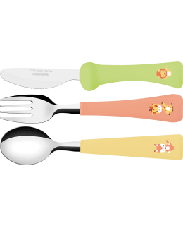 TRAMONT FLATWARE SET BABY FRIENDS 3 PCS Main Image