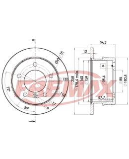 Fremax BD-0184 Brake disc, Taka Main Image