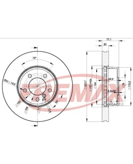 Fremax BD-3221 Brake disc, Front Main Image