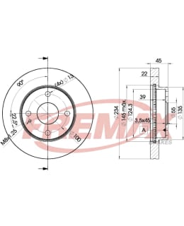 Fremax BD-3255 Brake disc, Front Main Image