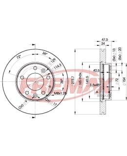 Fremax BD-3267 Brake disc, Front Main Image