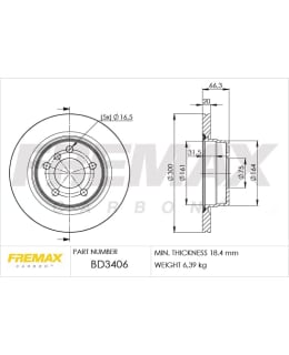 BD-3406 Brake disc, Taka Main Image