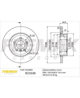 Fremax BD-3558 Brake disc Main Image