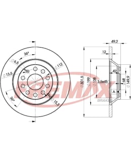 Fremax BD-5313 Brake disc, Taka Main Image