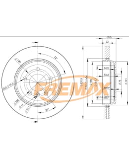 Fremax BD-6074 Brake Disc, Front Main Image