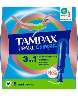 TAMPAX COMPAK PEARL SUPER 18PCS TAMPON Main Image