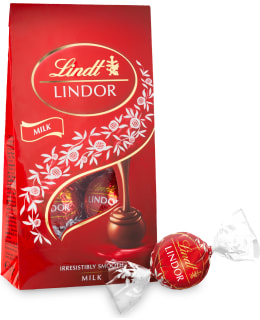 LINDT LINDOR MAITO TÄY SUKLAAKUULA 137G Main Image