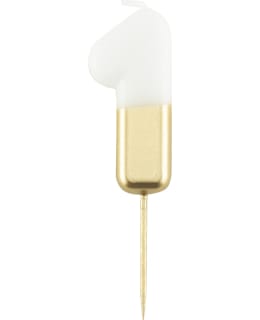 VALKOINEN-KULTA 1 NUMEROKYNTTILÄ Main Image