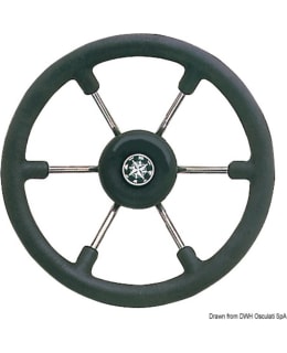 OSCULATI SS STEERING WHEEL BLACK 340 MM Main Image