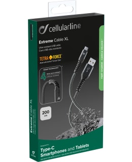 CELLULARLINE 2M USB/USB-C KAAPELI Main Image