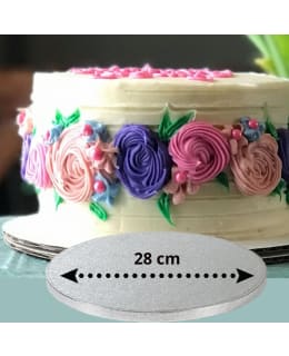 DECORA SILVER ROUND 28CM 1,2CM CAKEBOARD Main Image
