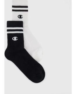 CHAMPION SOCKS 2PK U10071 BLK/WHI 35-38 Main Image