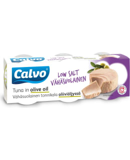 CALVO OLIIVIÖL. VÄHÄSUO. 3X80G TONNIKALA Main Image