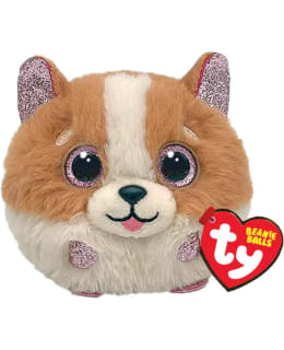 TY 42538 TANNER BROWN/WHITE DOG BALL Main Image