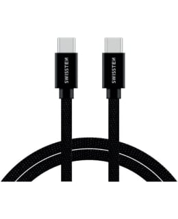 SWISSTEN PUNOTTU MUSTA 2 M USB-C KAAPELI Main Image