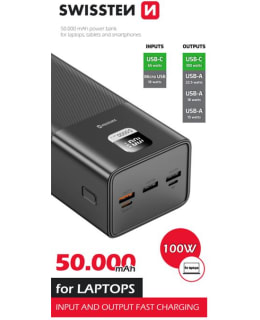 SWISSTEN 100W 50000MAH VARAVIRTALÄHDE Main Image