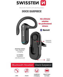 Swissten bluetooth kuuloke lataustelineellä Main Image