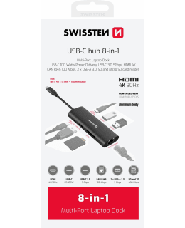 SWISSTEN 8-IN-1 100W USB-C TELAKKA Main Image