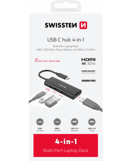 SWISSTEN 4-IN-1 100W USB-C TELAKKA Main Image
