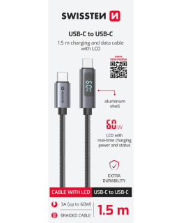 SWISSTEN LCD USB-C 1,5 M KAAPELI Main Image