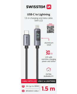 SWISSTEN LCD USB-C-LIGHTNI 1,5 M KAAPELI Main Image