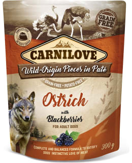 CARNILOVE DOG PATÉ OSTRICH/BLACKB. 300 G Main Image