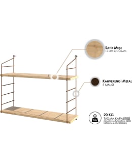 CHC AIRI SEINÄHYLLY 72X20X58 2-TASO VRUS Main Image