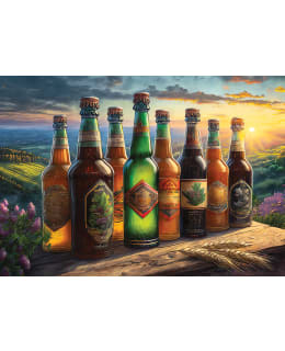 ART PUZZLE RETRO BEER BOTTLES 1000P Main Image