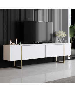 CHC LYYDIA TV-TASO 180CM VALKOINEN/KULTA Main Image