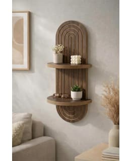 HANAH HOME ARTMTKWLL2 WENGE WALL SHELF Main Image