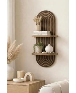 HANAH HOME ARTMTKWLL2D WENGE WALL SHELF Main Image