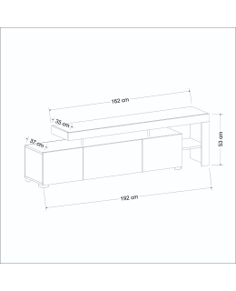 HANAH HOME BELIZ 382NRC2533 TV STAND Main Image
