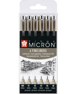 SAKURA PIGMA MICRON 6KPL MUSTA KUITUKYNÄ Main Image