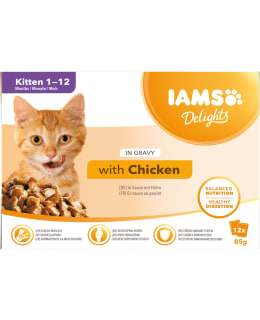 IAMS CAT DELIGHTS GRAVY KITTEN 12X85G Main Image