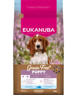 EUK PUPPY/JUNIOR SMALL/MEDIUM GF FISH3KG Main Image
