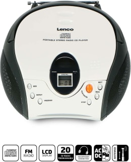 LENCO SCD-24 WHITE KANNETTAVA STEREO FM- Main Image