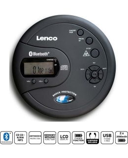LENCO CD-300BK KANNETTAVA CD/MP3-SOITIN, Main Image