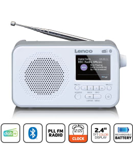 LENCO PDR-036WH KANNETTAVA DAB+ FM-RADIO Main Image