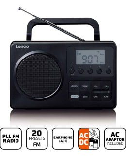 LENCO MPR-035BK KANNETTAVA FM-RADIO Main Image