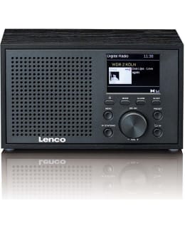 Radio Lenco DAR-017 DAB+ – Bluetooth 5.0, FM, Doppia Sveglia, Legno E Design Elegante, Nero