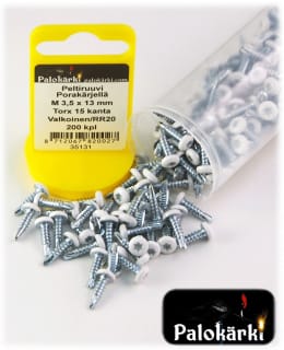 PK 3,5X13MM 200KPL VALKOINEN PELTIRUUVI Main Image