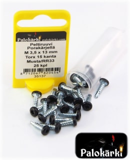 PK 3,5x13MM 25KPL RR33 MUSTA PELTIRUUVI Main Image