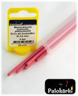 PK PÄÄLLYSTETTY 2MM 5KPL MESSINKIJUOTE Main Image