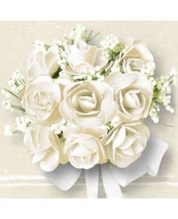 Ambiente White Roses lautasliina Main Image