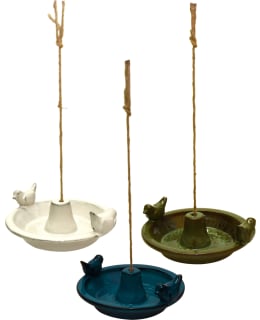 BIRDS CERAMIC HANGING DRINKING BOWL Main Image