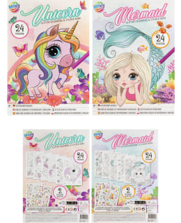 MOXY GLITTER A4 VÄRITYS-& TARRAKIRJA Main Image