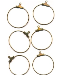 FARNIA 6KPL 25MM KULTA HELMIRENGAS Main Image