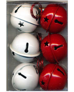 KULKUNEN 30MM, 6 KPL, TÄHTI PUN/VALK. Main Image