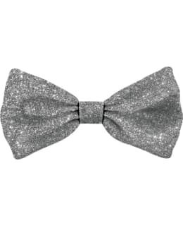 BOW TIE XMAS GLITTER SILVER DOG L Main Image